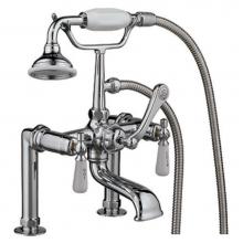 Barclay 4601-PL-CP - Elephant Spout Hand Shwr, 6''  Mounts, Porc Hdls, Pol Chrome