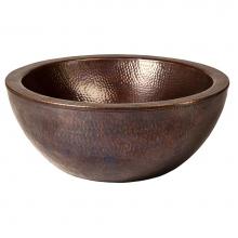 Barclay 6831-AC - Boone 16'' Round Vessel Hammered Antique Copper