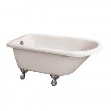 Barclay ATRN58-WH-CP - Amelia Acrylic Roll Top, 59''WH, CP Feet, No Faucet Holes