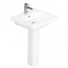 Barclay 3-1074WH - Resort 550 Pedestal Lavatory,White-4'' Centerset