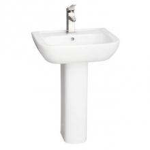 Barclay 3-2014WH - Caroline 550 Pedestal Lavatory White-4 Center Set