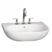 Barclay 4-2014WH - Caroline 550 Wall-Hung Basin,White-4'' Center Set