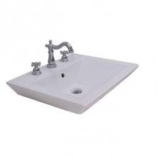 Barclay 4-366WH - Opulence 23'' Wall-Hung Basin,White, Rect. Bowl, 4'' CS