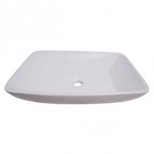 Barclay 4-439WH - Carlos 23'' Rectangular AboveCounter Basin, White