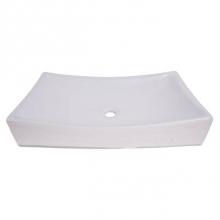 Barclay 4-491WH - Styx 640 Rectangular AboveCounter Basin, White