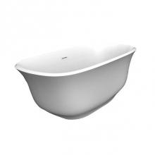 Barclay ATDN59IG-MB - Ceres 59'' Freestanding AC WH Tub,Internal Drain & OF MB