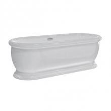 Barclay ATDRN69BIG-MB - Claremont Acrylic Dbl Roll Tub69'', Internal Drain Pipe, MB