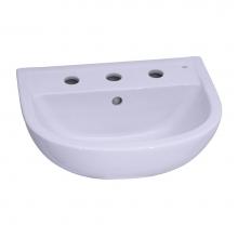 Barclay B/3-556WH - Compact 545 Ped Lav Basin6'' Mini spread, White