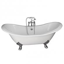 Barclay TKCTDSH-CP3 - Tub Kit 71'' CI Dbl Slipper, Filler, Supplies, Drain-Chrome