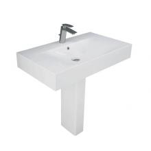 Barclay 3-614WH - Des 810 Pedestal Lavatory 4'' Centerset , White