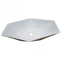 Barclay 4-107WH - Angelina 25'' Wide Hexagon Basin, White