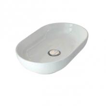 Barclay 4-1093MWH - Feeling Slim 21-3/4'' Oval Basin Above Counter,Matt White