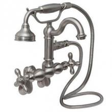 Barclay 4804-ML2-CP - Hook Spout w/Hand Shwr,Tub Wall Mount,Metal Lever Hdls,CP