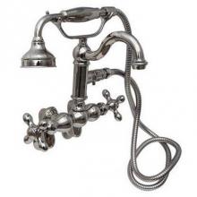 Barclay 4804-MC-CP - Hook Spout w/Hand Shwr,Tub Wall Mount,Metal Cross Hdl,CP