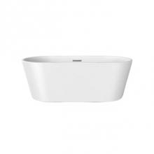 Barclay ATOVN63EIG-MB - Pascal 63'' Freestanding AC WH Tub,W/Internal Drain & OF MB