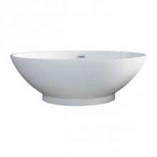 Barclay ATOVN66IG-WHCP - Noelani 66''Oval AC Tub, white W/Internal Drain & OF CP