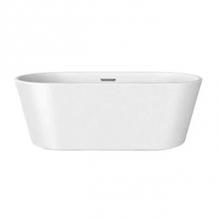 Barclay ATOVN67EIG-MTCP - Patrick 67'' AC Tub Matte White W/Internal Drain & OF Chrome