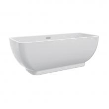 Barclay ATRECN67FIG-MB - Sullivan Acrylic Rect Tub 67''WH,W/OF and Drain Matt Black