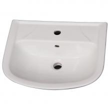 Barclay B/3-121WH - Lara 510 Ped Lav Basin1 Hole, White