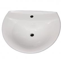 Barclay B/3-131WH - Venice 650 Ped Lav Basin1 Hole, White