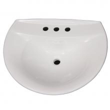 Barclay B/3-138WH - Venice 650 Ped Lav Basin8'' Widespread, White