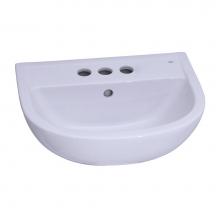 Barclay B/3-554WH - Compact 545 Ped Lav Basin4'' cc, White