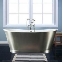 Barclay CTBATN67-6BSS - Latitia 67'' CI Bateau Tub,Brushed Stainless Steel Skirt