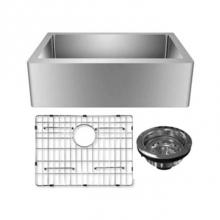 Barclay FSSSB2002K-GS - Adelphia 27''Gold Ss Farmr Sink W/Gold Wiregrid And Strainer