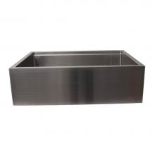 Barclay FSSSB2042L-SS - Bailey 30'' Stainless Steel Sngle Bowl Apron Front Sink w/Ledge