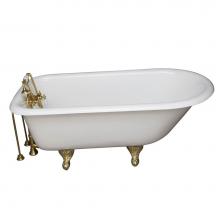 Barclay TKCTR67-PB9 - Tub Kit 67'' CI Roll Top, Tub Filler, Supplies, Drain-PB