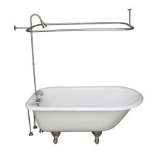 Barclay TKCTRH54-SN7 - Tub Kit 55'' CI Roll Top,FillerShower Unit,Supplies, Drain-BN