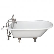 Barclay TKCTRN60-SN7 - Tub Kit 60'' CI Roll Top,Tub Filler,Supplies, Drain-BrNkl