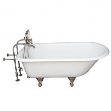 Barclay TKCTRN60-SN8 - Tub Kit 60'' CI Roll Top,Tub Filler,Supplies, Drain-BrNkl