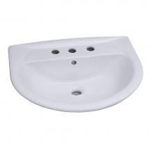 Barclay B/3-338WH - Karla 550 Ped Lav Basin8'' cc, White