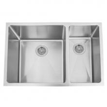 Barclay KSSDB2526-SS - Genaro 29'' SS Deep 70/30 Offset Dbl Bwl Undermount Sink