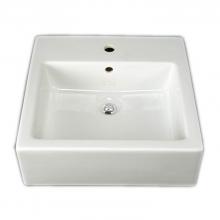 Barclay 4-468WH - Patricia Square Vessel, 8''cc, White