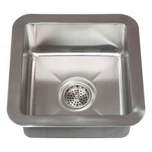 Barclay PSSSB2060-SS - Rena 15'' SS Square Undermount Prep Sink