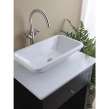 Barclay 4-640WH - Santa Fe Above Counter Basin, Fully Glazed, White