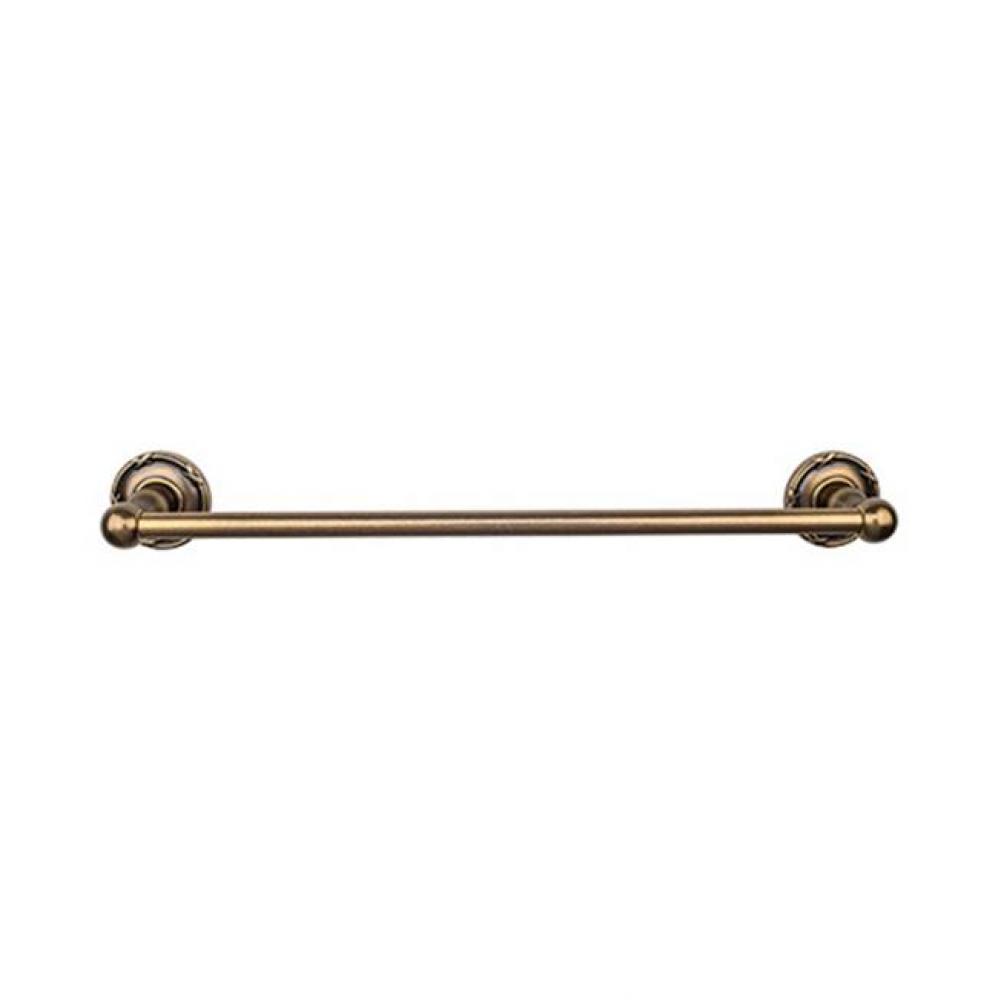 Edwardian Bath Towel Bar 24 Inch Single - Ribbon Bplate German Bronze