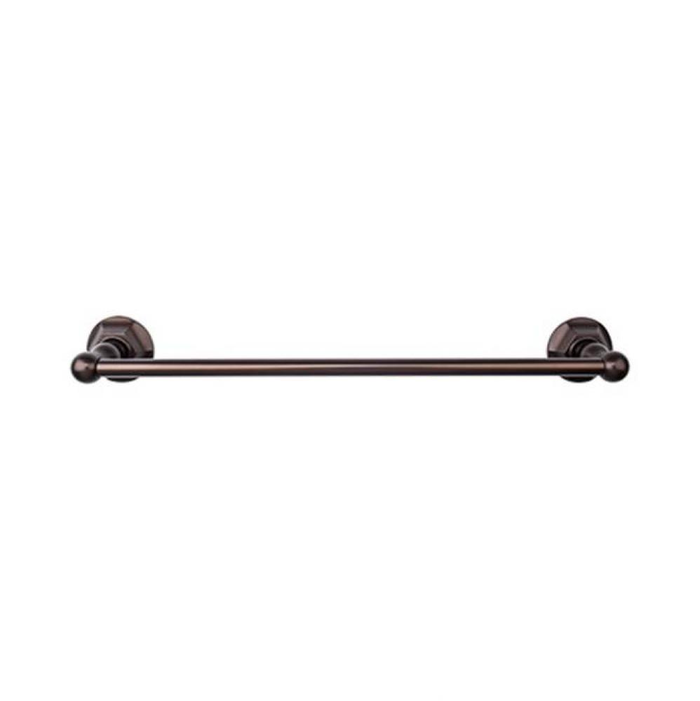 Edwardian Bath Towel Bar 24 Inch Single - Hex Backplate Oil Rubbed Bronze