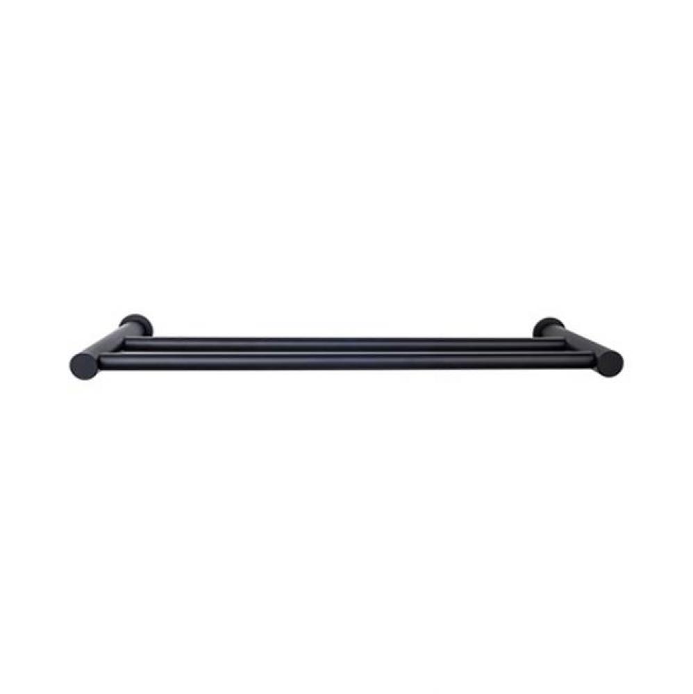 Hopewell Bath Towel Bar 24 Inch Double Flat Black