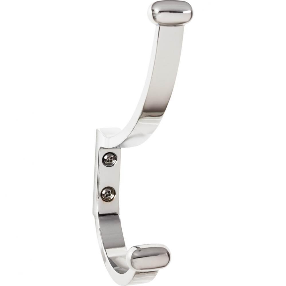 Hillmont Hook 6 1/8 Inch Polished Chrome