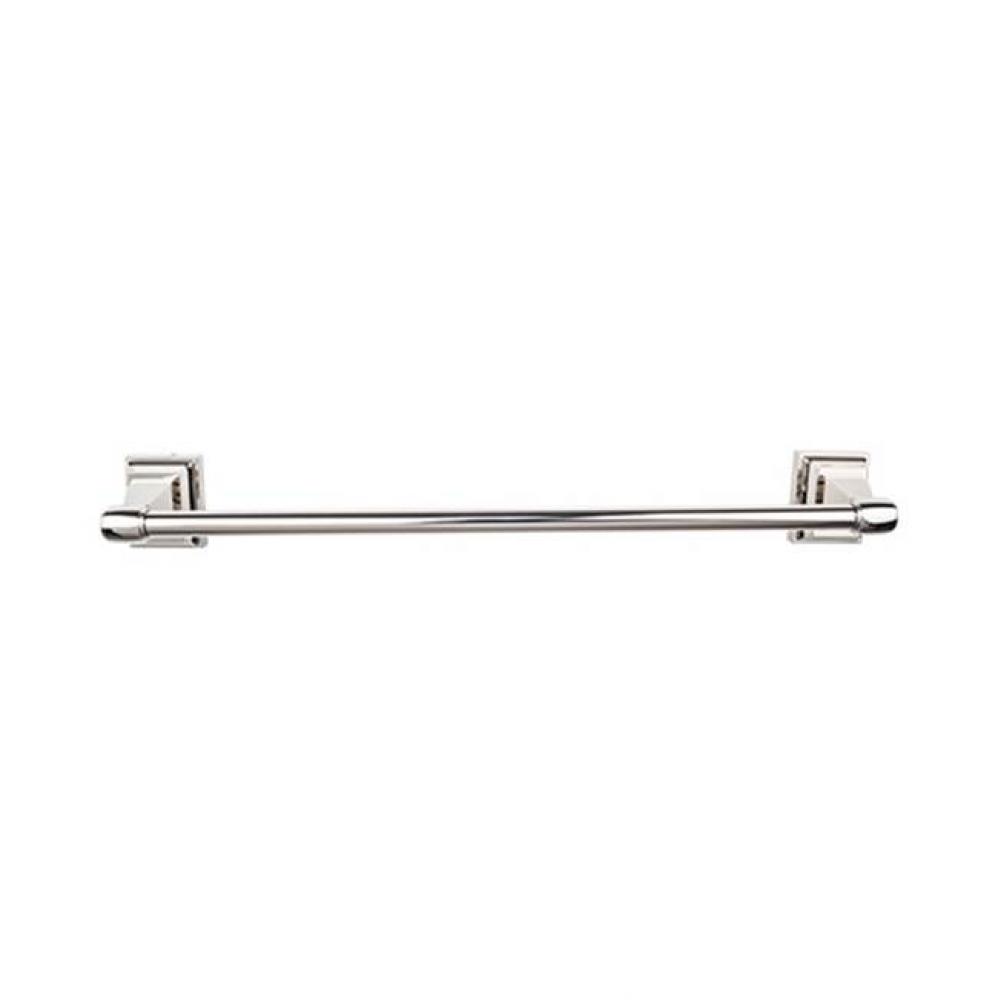 Stratton Bath Towel Bar 30 Inch Single Polished Nickel