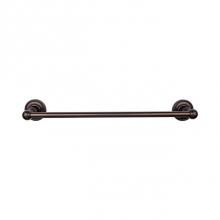 Top Knobs ED6ORBF - Edwardian Bath Towel Bar 18 In. Single - Rope Backplate Oil Rubbed Bronze