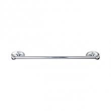 Top Knobs ED6PCC - Edwardian Bath Towel Bar 18 In. Single - Oval Backplate Polished Chrome