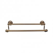 Top Knobs ED9GBZE - Edwardian Bath Towel Bar 24 Inch Double - Ribbon Bplate German Bronze