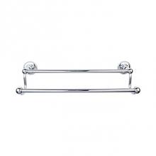 Top Knobs ED9PCA - Edwardian Bath Towel Bar 24 In. Double - Beaded Bplate Polished Chrome