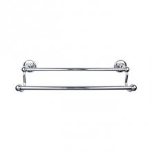 Top Knobs ED9PCD - Edwardian Bath Towel Bar 24 Inch Double - Plain Bplate Polished Chrome