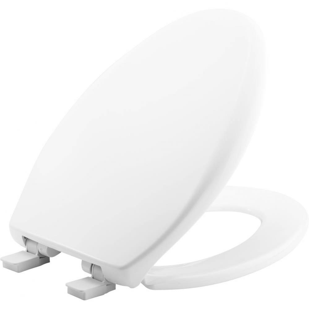 Bemis Affinity&#xae; Elongated Plastic Toilet Seat in Cotton White with STA-TITE&#xae; Seat Fasten