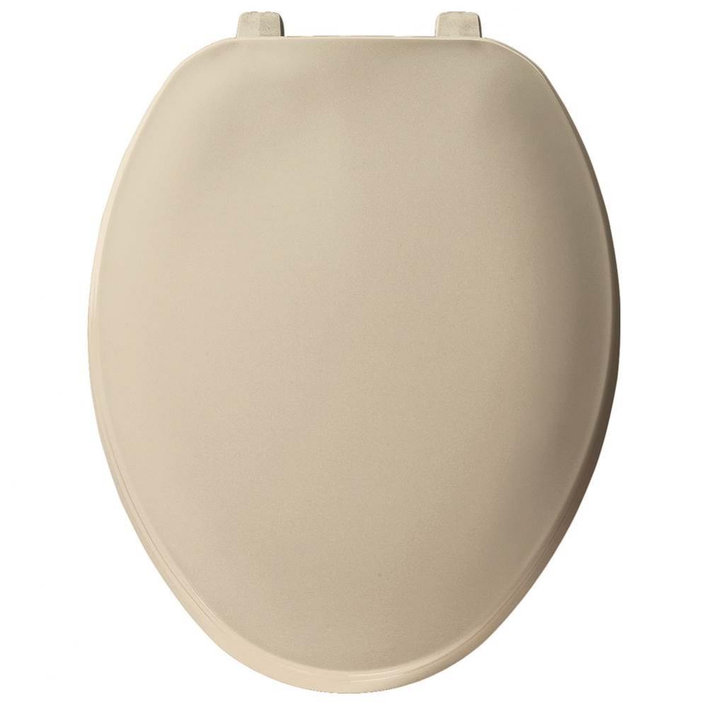 Bemis Elongated Plastic Toilet Seat in Bone with Top-Tite&#xae; Hinge